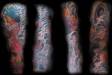 Japanese Koi carp and flowers sleeve