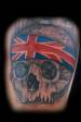 Skull with Union Jack piece