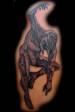 Black and grey statue