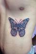 black and grey butterfly and skull