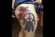 Thigh dream catcher tattoo
